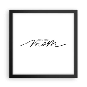 Poster in einem schwarzem Rahmen - Große Emotionen - 30x30 cm