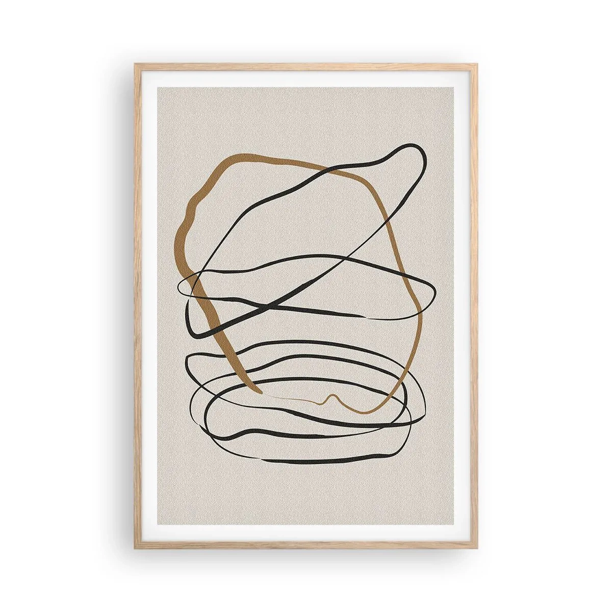 Poster in einem Rahmen aus heller Eiche - Komposition – Looptanz - 70x100 cm