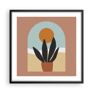 Poster in einem schwarzem Rahmen - Kleine Freuden - 50x50 cm