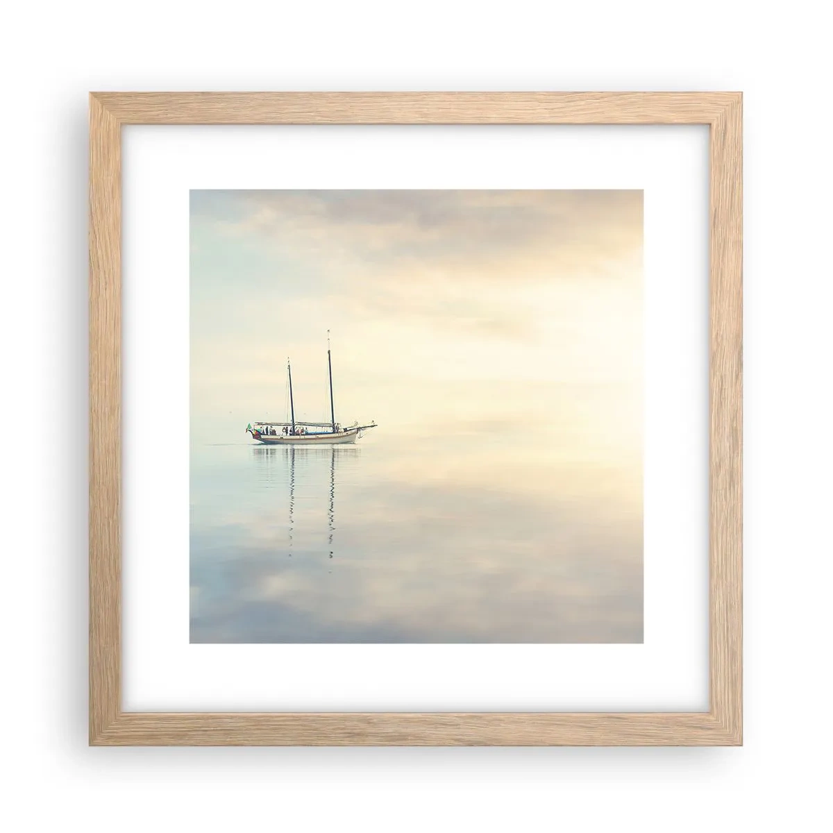 Poster in einem Rahmen aus heller Eiche - Im Meer der Stille - 30x30 cm