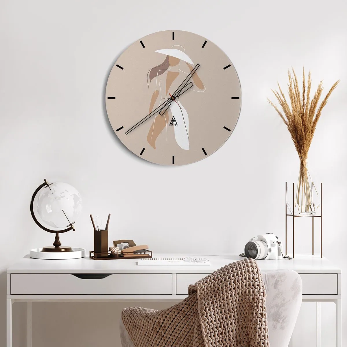 Wanduhr - Glasuhr - Mode macht Spaß - 40x40 cm