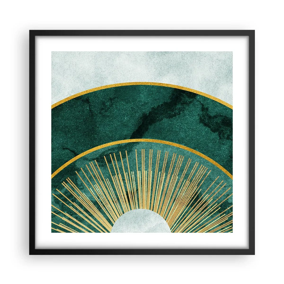 Poster in einem schwarzem Rahmen - Anderes Sonnensystem - 50x50 cm