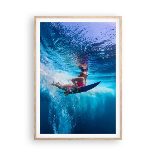 Poster in einem Rahmen aus heller Eiche - Tiefe der Freude - 70x100 cm