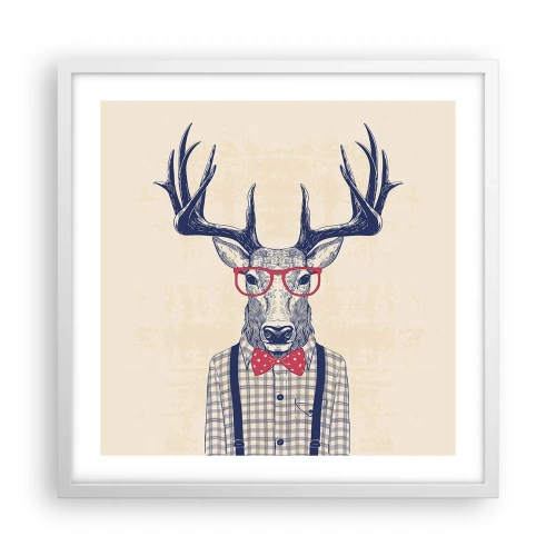 Poster in einem weißen Rahmen - Eine lustige Extravaganz - 50x50 cm