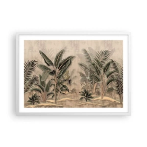 Poster in einem weißen Rahmen - Eine Gravur im Kolonialstil - 70x50 cm