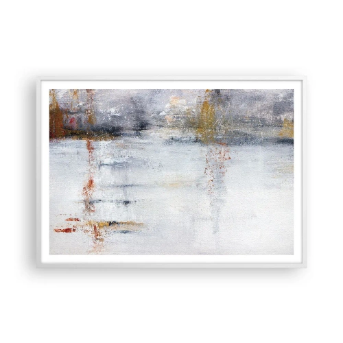 Poster in einem weißen Rahmen - Hinter dem Luftvorhang - 100x70 cm