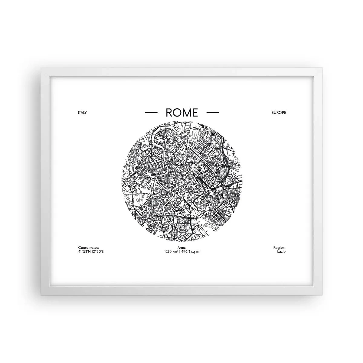 Poster in einem weißen Rahmen - Anatomie von Rom - 50x40 cm