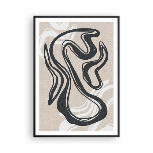Poster in einem schwarzem Rahmen - Vervielfachter Ausdruck - 70x100 cm