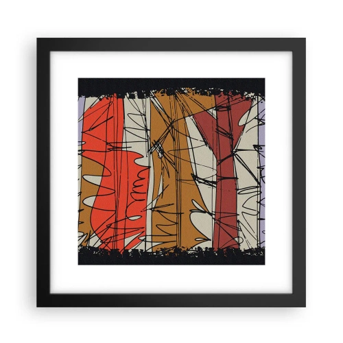 Poster in einem schwarzem Rahmen - Spontane Komposition - 30x30 cm