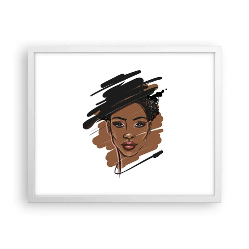 Poster in einem weißen Rahmen - Süß wie Schokolade - 50x40 cm