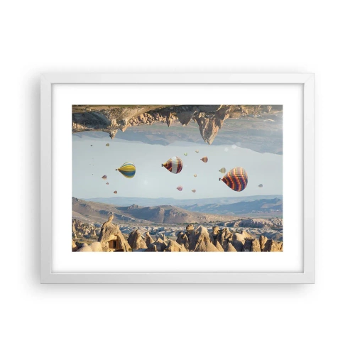 Poster in einem weißen Rahmen - Hier ist alles möglich - 40x30 cm