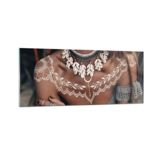 Glasbild - Bild auf glas - Talismane, Rituale der Weiblichkeit - 100x40 cm