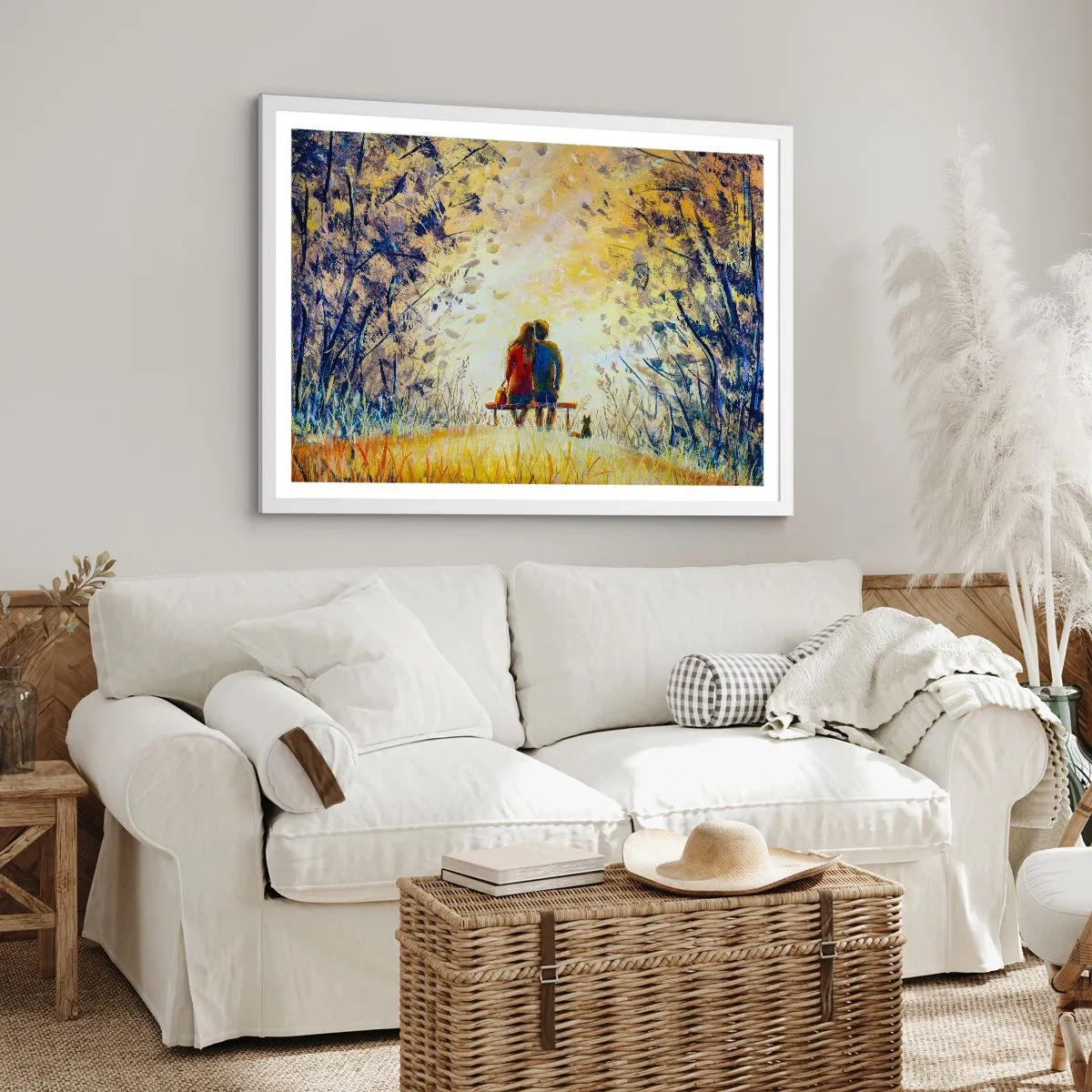 Poster in einem weißen Rahmen - Magischer Augenblick - 40x30 cm