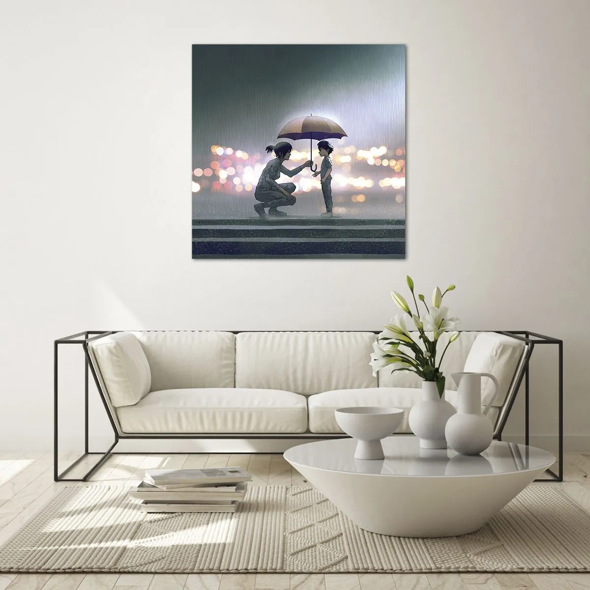 Glasbild - Bild auf glas - Und jetzt ist alles in Ordnung - 40x40 cm