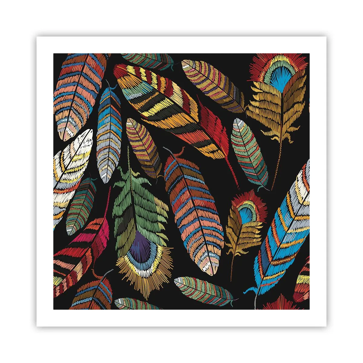 Poster - Der Vogelkarneval - 60x60 cm