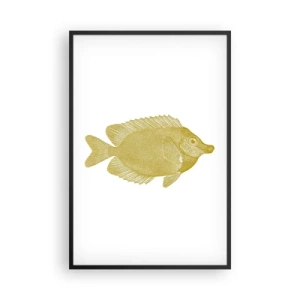 Poster in einem schwarzem Rahmen - Fisch und das war’s - 61x91 cm