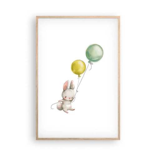 Poster in einem Rahmen aus heller Eiche - Ich werde auch fliegen! - 61x91 cm