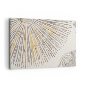 Bild auf Leinwand - Leinwandbild - Abstraktes strahlenförmiges Muster - 100x70cm - Schönheit des Strahls - Moderne Wanddekoration für Wohnzimmer und Schlafzimmer ARTTOR