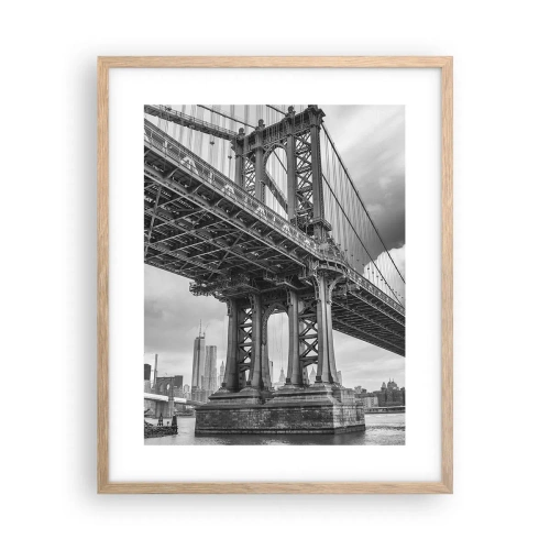 Poster in einem Rahmen aus heller Eiche - Ins Herz der Stadt - 40x50 cm