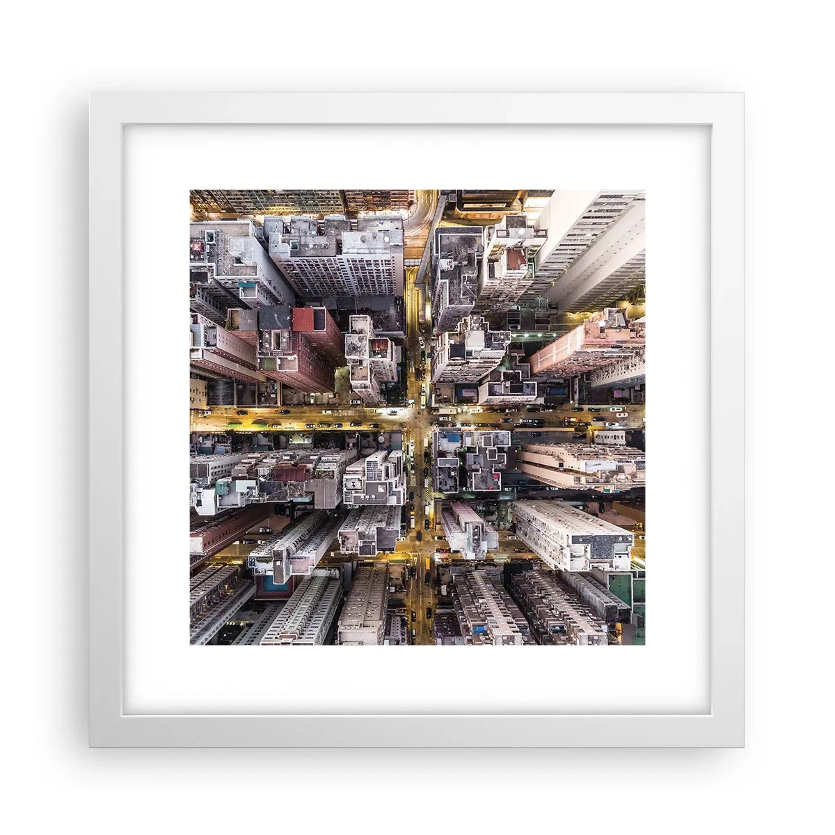 Poster in einem weißen Rahmen - Grüße aus Hongkong - 30x30 cm