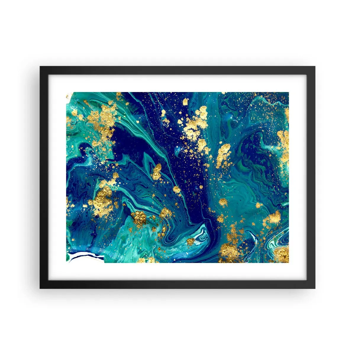 Poster in einem schwarzem Rahmen - Die Blütenblätter der Sonne - 50x40 cm