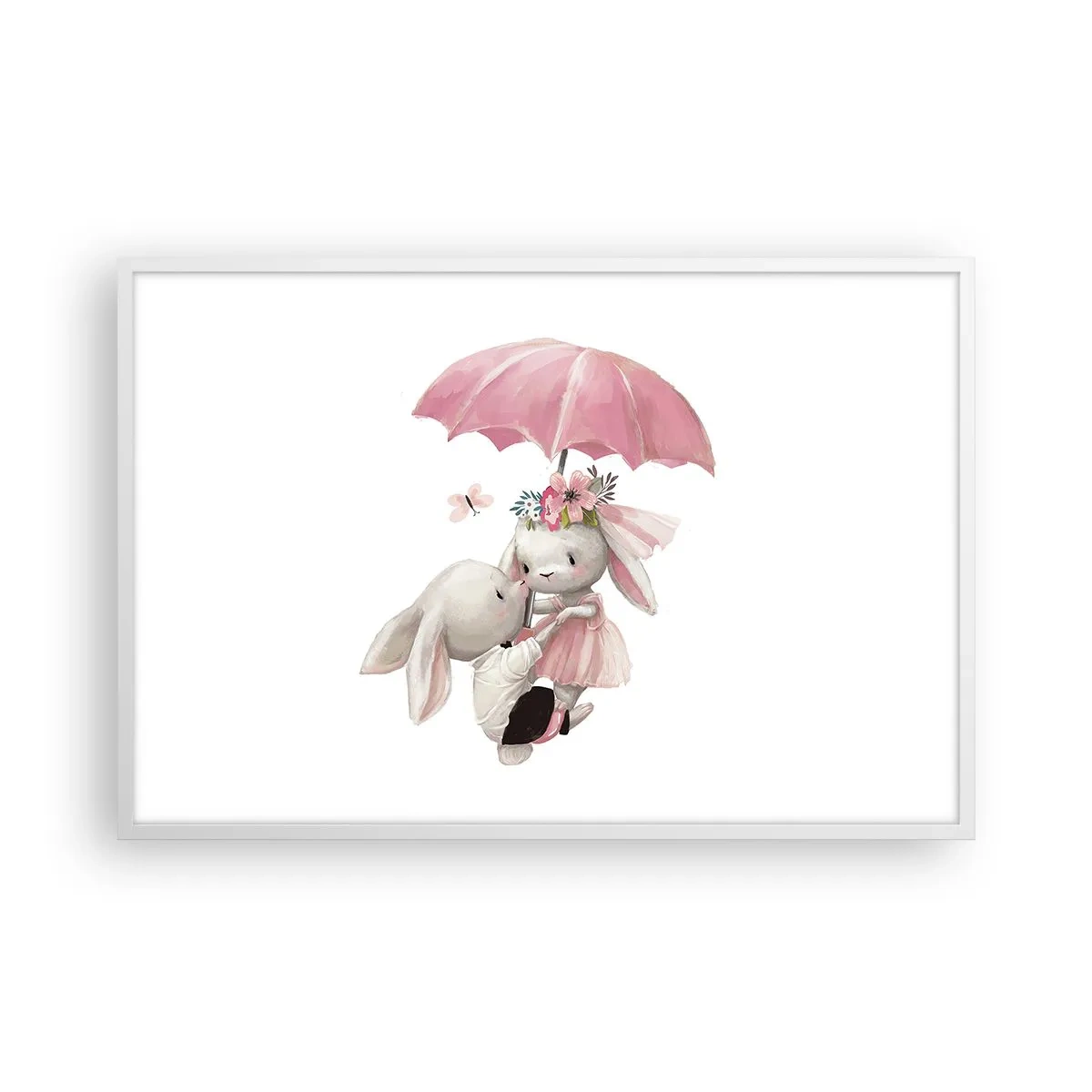 Poster in einem weißen Rahmen - Das ist eben Liebe - 91x61 cm