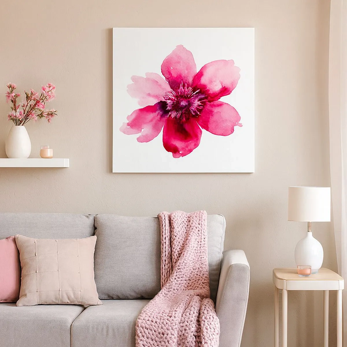 Bild auf Leinwand - Leinwandbild - Ein nach Karmin duftender Kuss - 30x30 cm