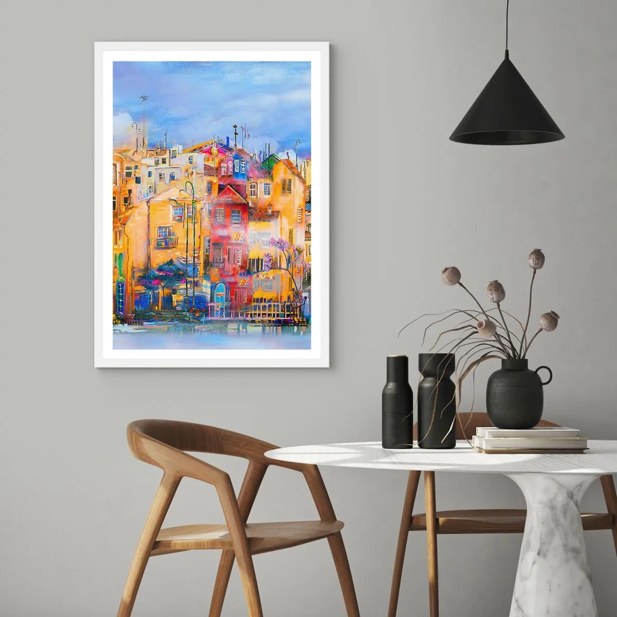 Poster in einem weißen Rahmen - Wir sind zusammen - 70x100 cm