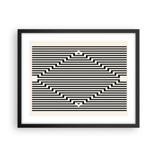 Poster in einem schwarzem Rahmen - Geometrische Illusion - 50x40 cm