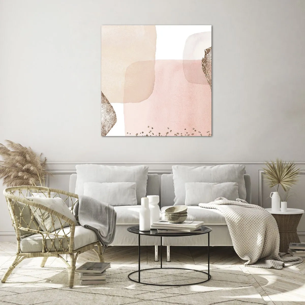 Glasbild - Bild auf glas - Ein Blick durch die Farbe - 60x60 cm