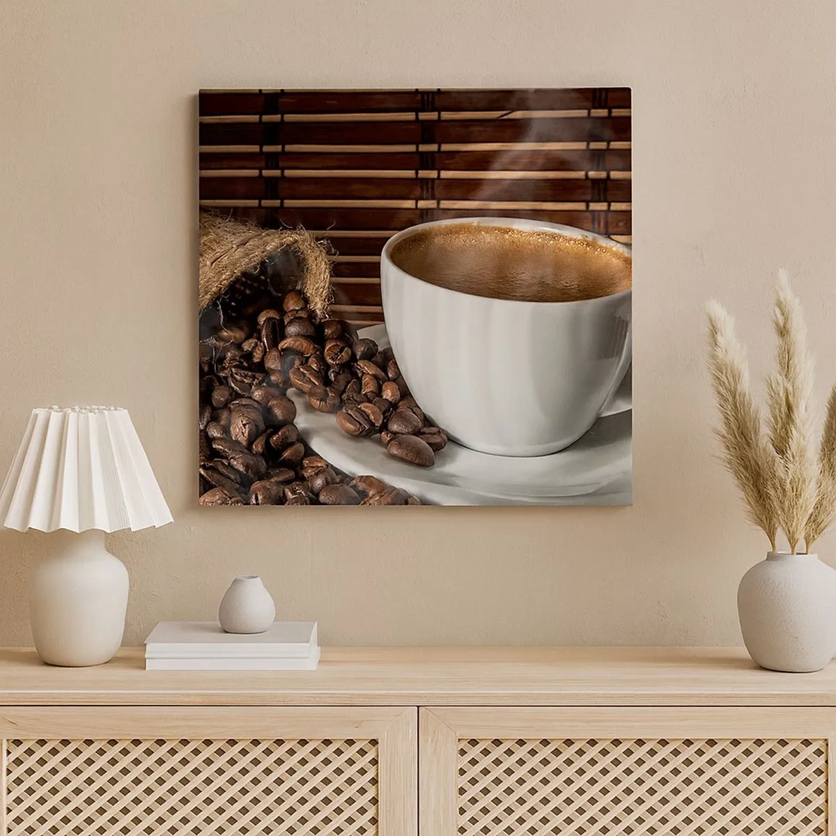 Bild auf Leinwand - Leinwandbild - Die Schwärze von Kohle, die Klarheit von Bernstein - 30x30 cm