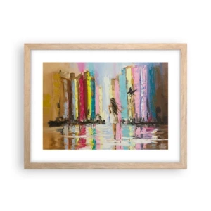 Poster in einem Rahmen aus heller Eiche - Folge mir - 40x30 cm