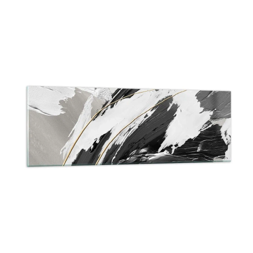 Glasbild - Bild auf glas - Abstraktion in großem Stil - 90x30 cm