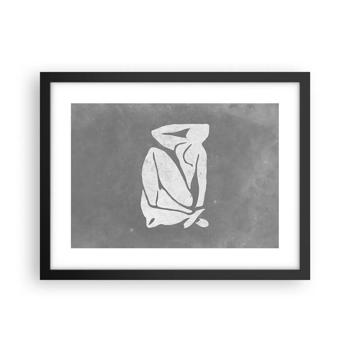 Poster in einem schwarzem Rahmen - In Gedanken versunken - 40x30 cm