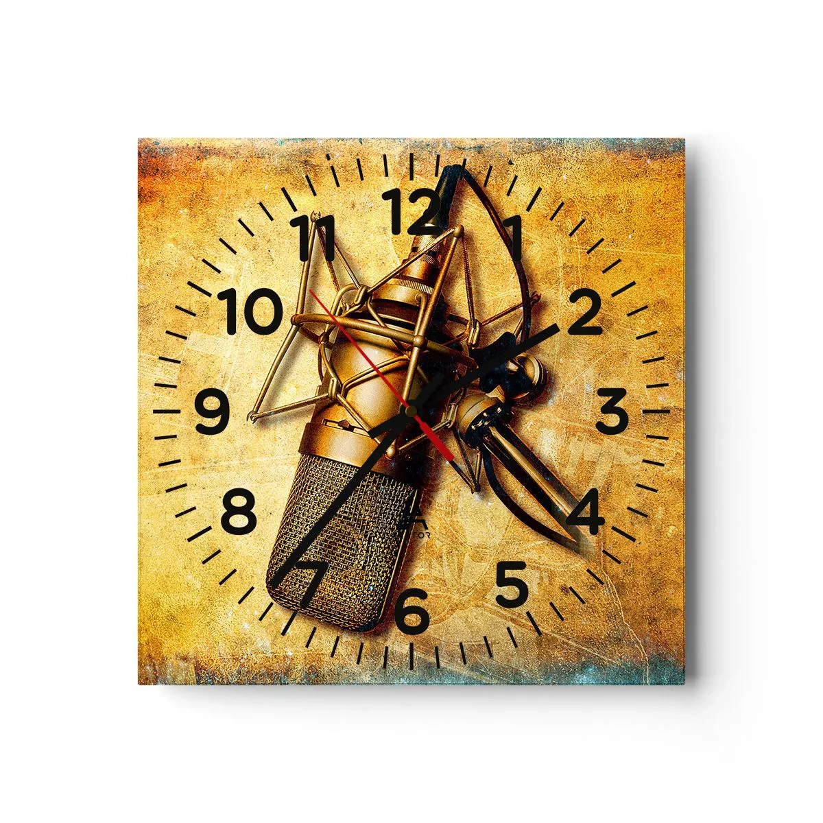 Wanduhr - Glasuhr - Die goldenen Jahre des Radios - 40x40 cm