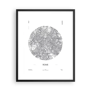 Poster in einem schwarzem Rahmen - Anatomie von Rom - 40x50 cm