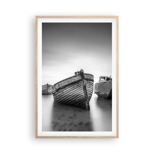 Poster in einem Rahmen aus heller Eiche - Nur Erinnerungen ... - 61x91 cm