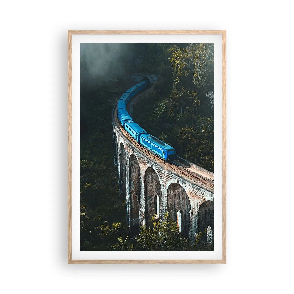 Poster in einem Rahmen aus heller Eiche - Neigung zur Natur - 61x91 cm