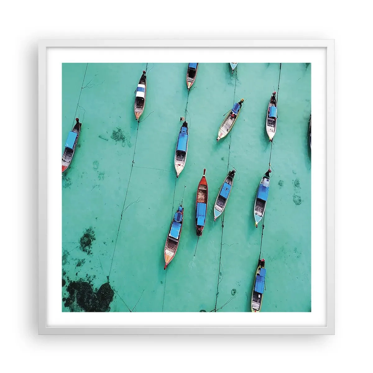 Poster in einem weißen Rahmen - In freudiger Erwartung - 60x60 cm