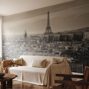 Maßgeschneiderte Fototapete Premium Sand - Über den Dächern von Paris - Stadt, Paris, Die Architektur