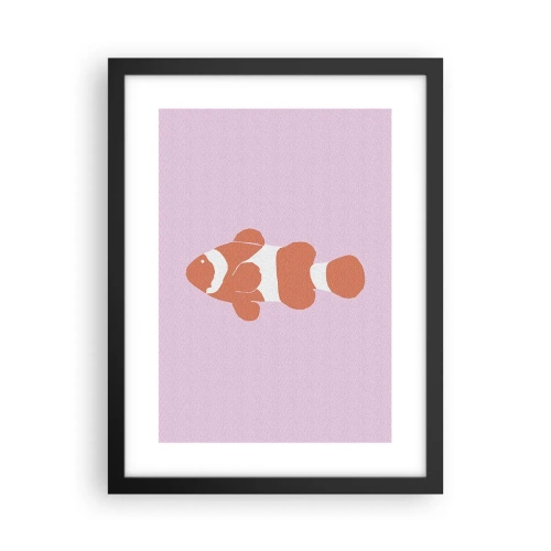 Poster in einem schwarzem Rahmen - In Koralle an Gesicht und Schwanz - 30x40 cm