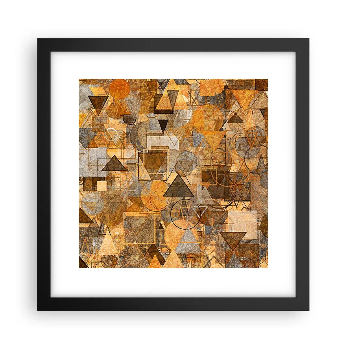 Poster in einem schwarzem Rahmen - Die Welt in Form - 30x30 cm