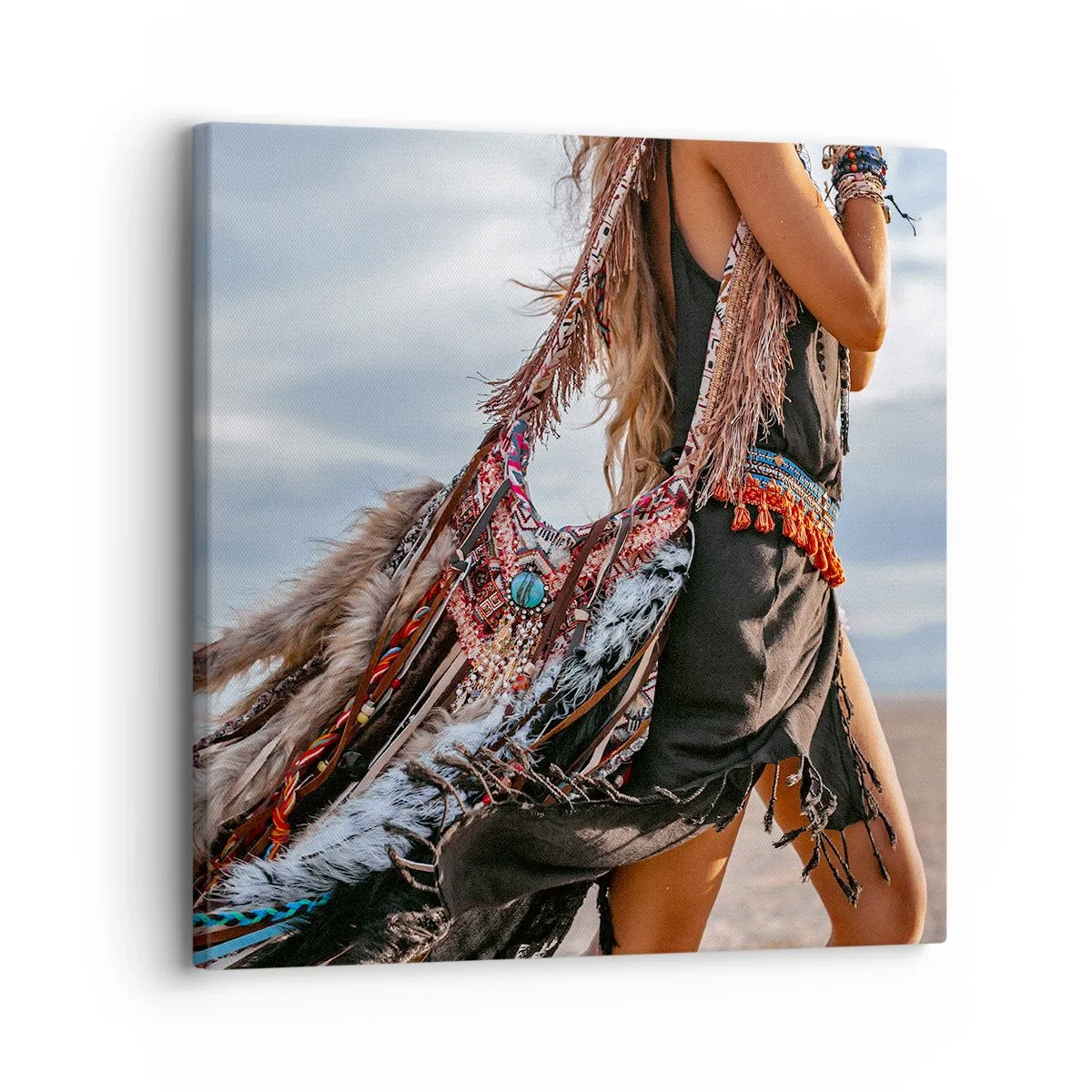 Bild auf Leinwand - Leinwandbild - Das Mädchen des Schamanen - 30x30 cm