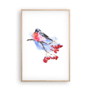 Poster in einem Rahmen aus heller Eiche - Winter in Farbe - 61x91 cm