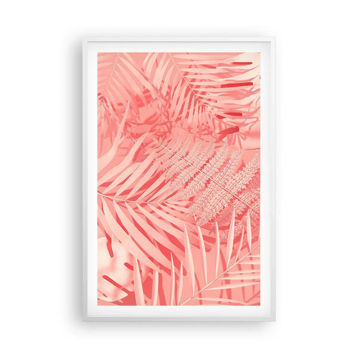 Poster in einem weißen Rahmen - Rosa Konzept - 61x91 cm