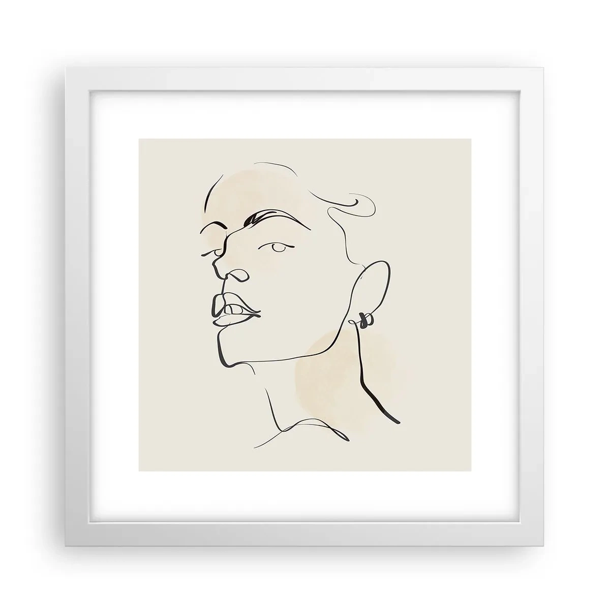 Poster in einem weißen Rahmen - Ein stolzer Blick - 30x30 cm