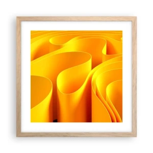 Poster in einem Rahmen aus heller Eiche - Wie Sonnenwellen - 40x40 cm