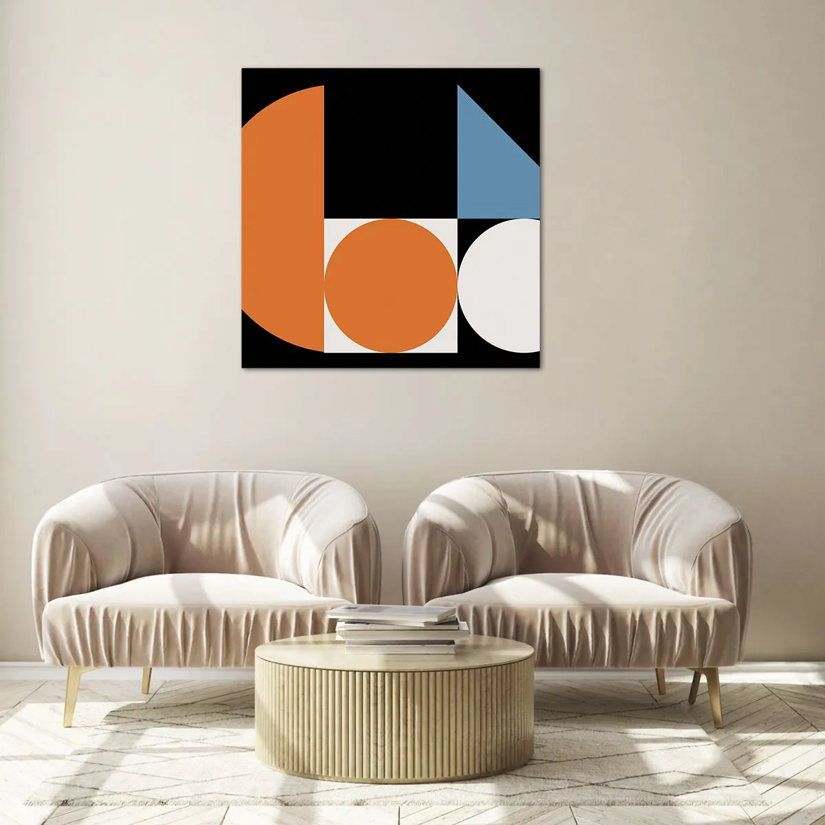 Glasbild - Bild auf glas - Bebilderte Anordnung - 30x30 cm