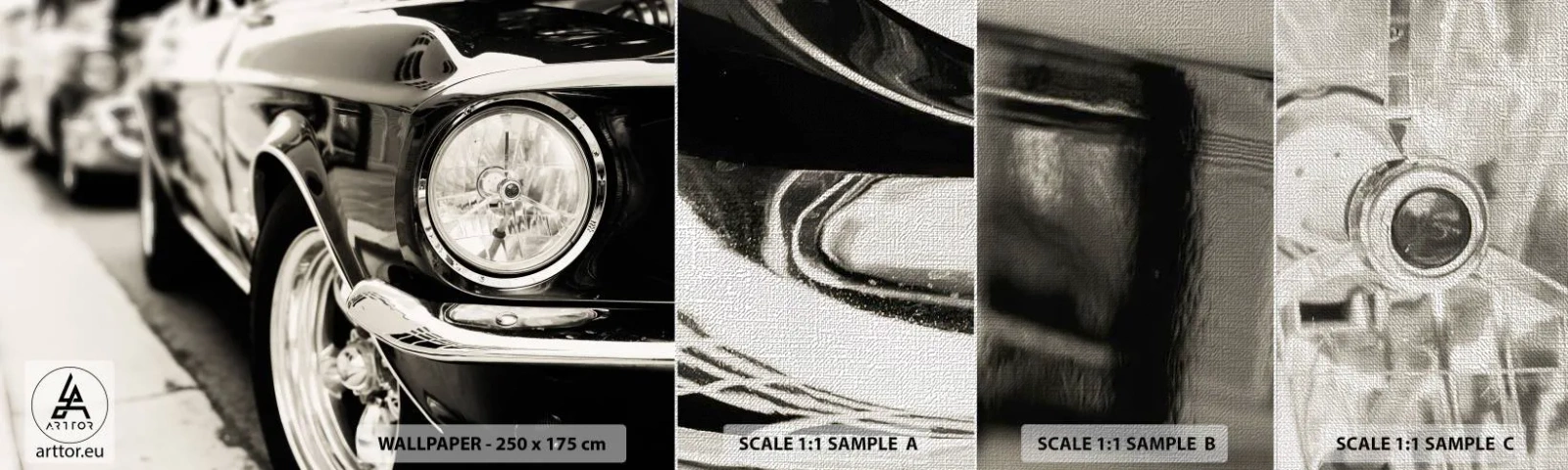 Fototapeten Muster Premium Canvas - Dauerhafter Glanz - Auto, Auto, Klassisch - 100x30 cm