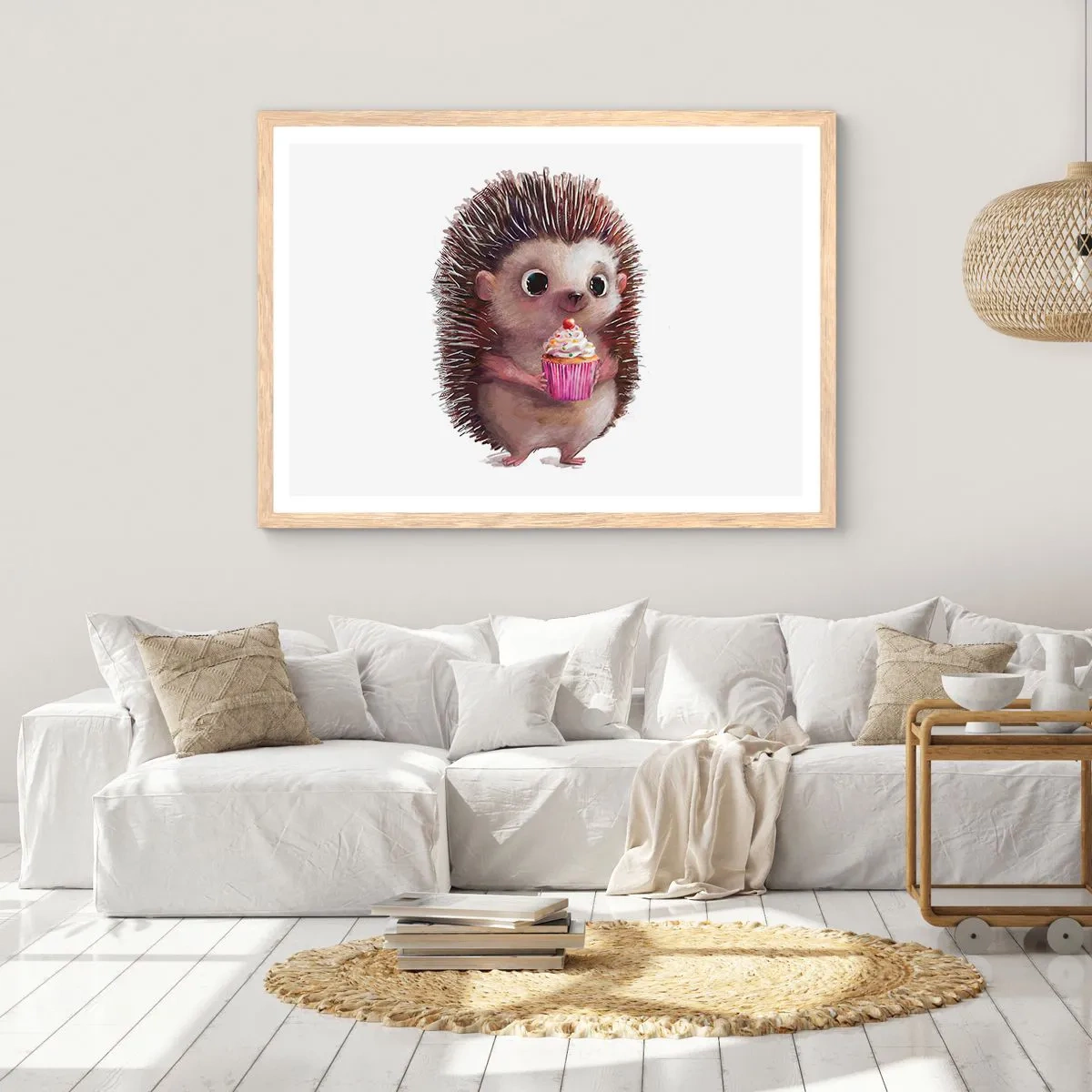 Poster in einem Rahmen aus heller Eiche - Der Feiertag ist jeden Tag - 70x50 cm